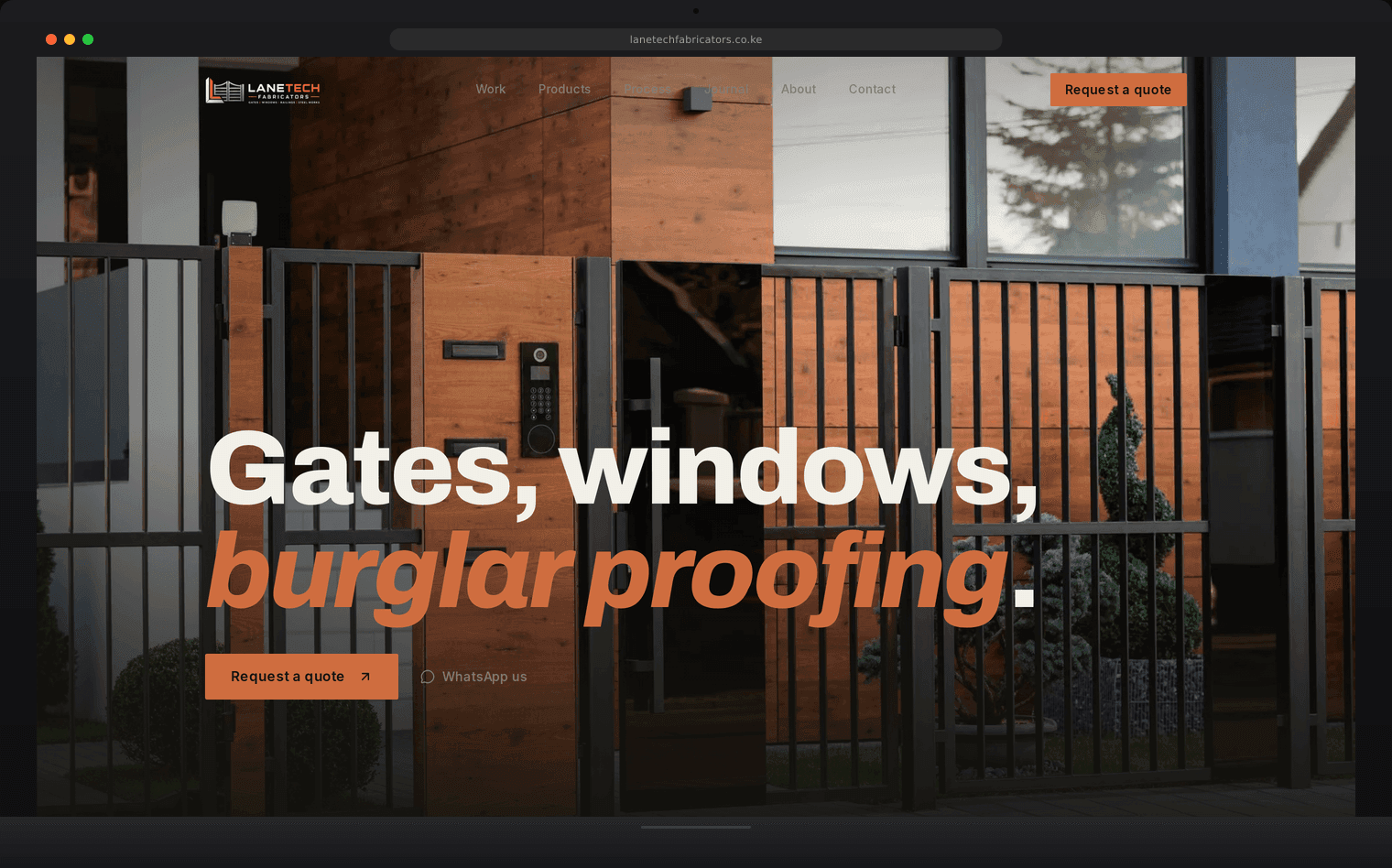 Lanetech Fabricators — gates, windows, burglar proofing